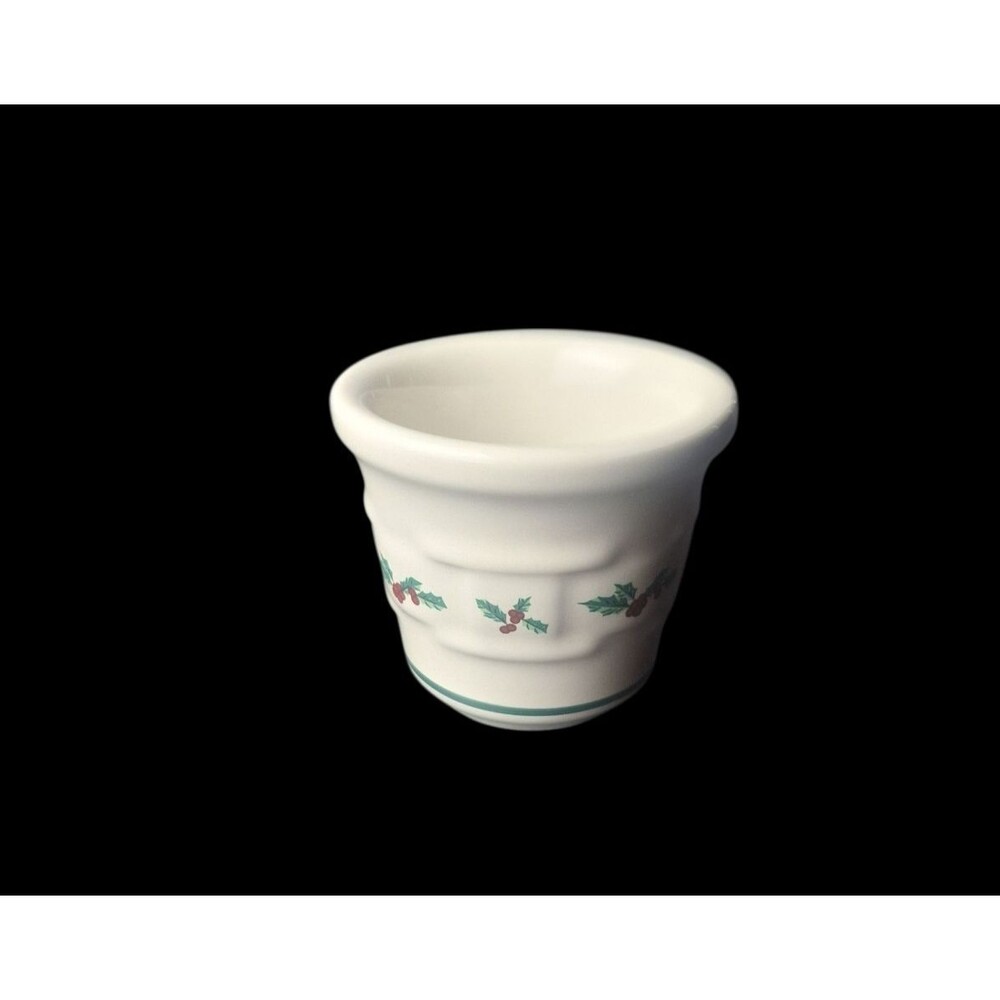 Longaberger Pottery Traditions Holly Votive Candle Holder